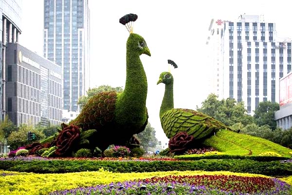 立体花坛的艺术效果代表着这座城市的园林标准